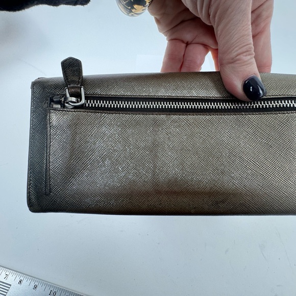 PRADA Jewelry Box Metallic Wallet Long Wallet - Picture 7 of 12
